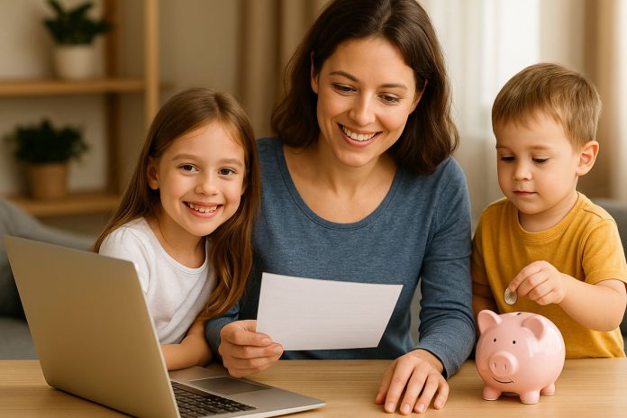 Mamma lavoratrice con due figli riceve bonus da 480 euro previsto dal Governo nel 2025