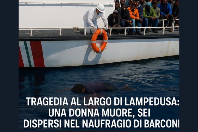 barcone affonda a Lampedusa