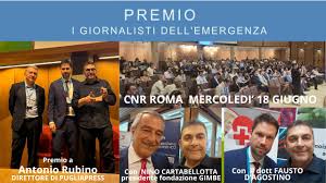 Premio Giornalisti dell'Emergenza attribuito ad Antonio Rubino