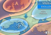 Natale con maltempo sull’Italia tra piogge, vento e neve a bassa quota ciclone di Natale Italia