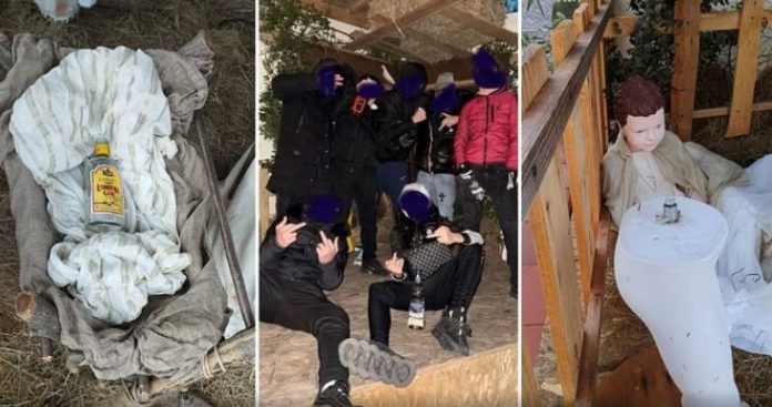 presepe vandalizzato a Carnago