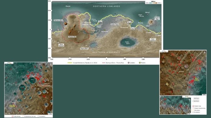 mappa delle argille marziane