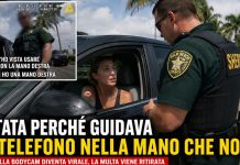 Multata perché guidava col telefono nella mano che non ha
