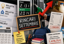 Settembre pesa sulle famiglie: aumentano bollette, benzina e spese per la scuola